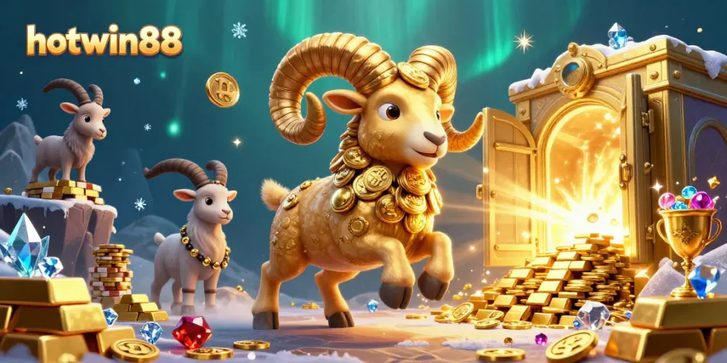 Experience the thrill of hotwin88 with stunning jackpot visuals and golden treasures in a vibrant casino scene.