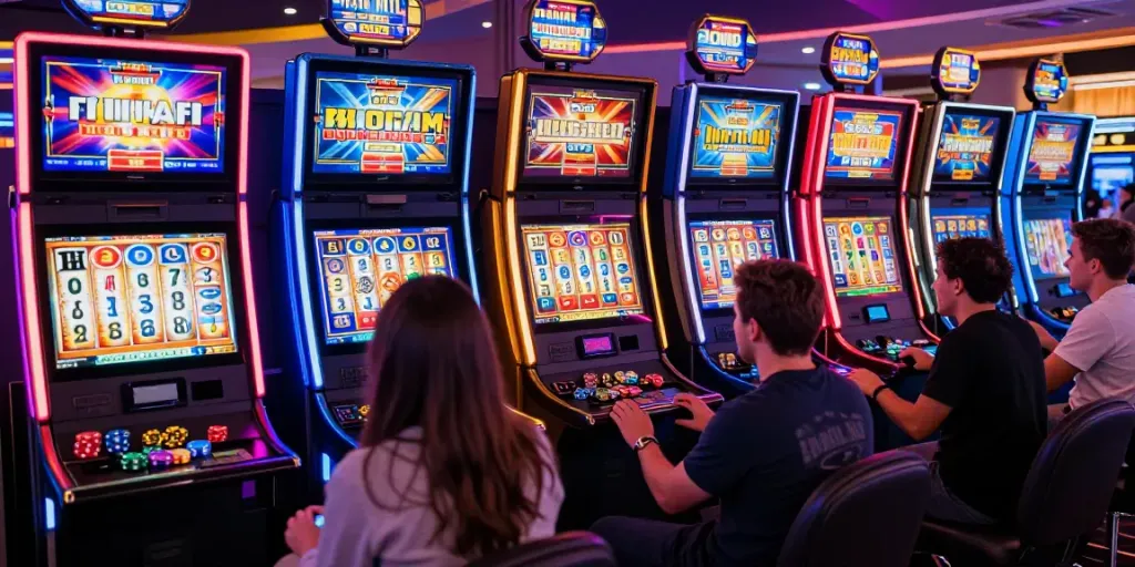 Pengalaman bermain slot online di NAGAHOKI303 dengan suasana yang ceria dan penuh warna.