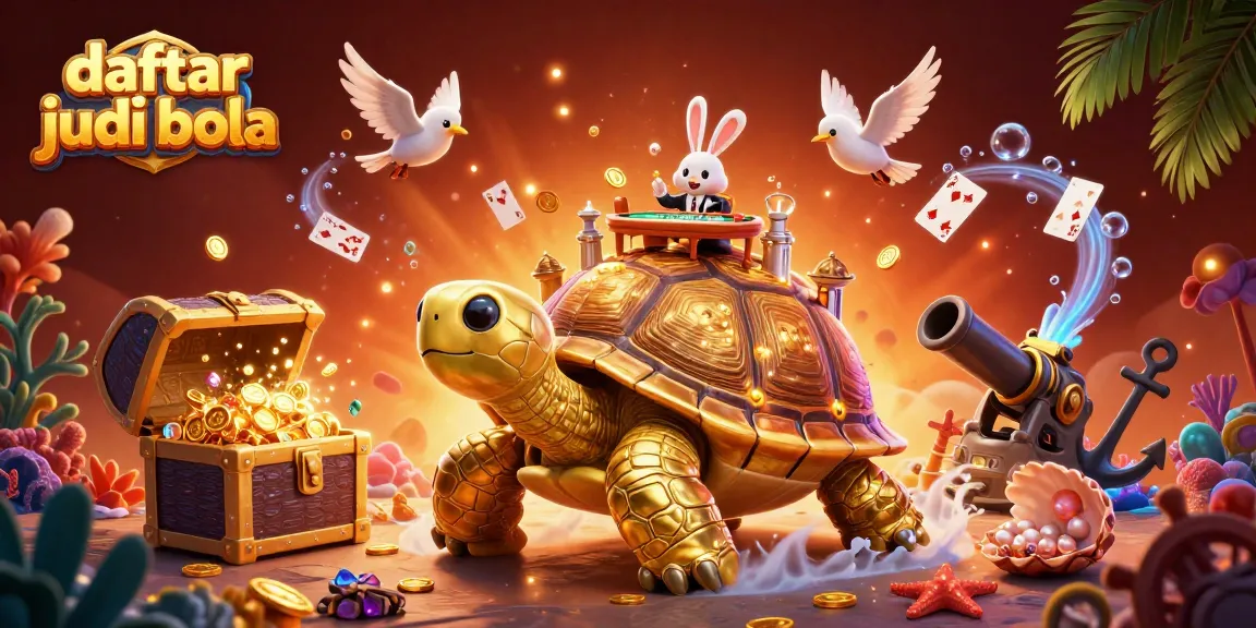 Engage with daftar judi bola in an exciting setting featuring creative 3D illustrations of casinos and characters.