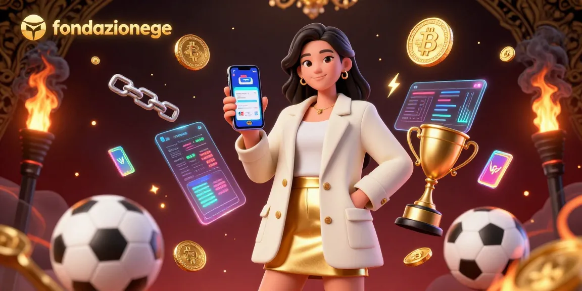 Bet on success with fondazionege, showcasing exciting sports betting action and vibrant crypto graphics.