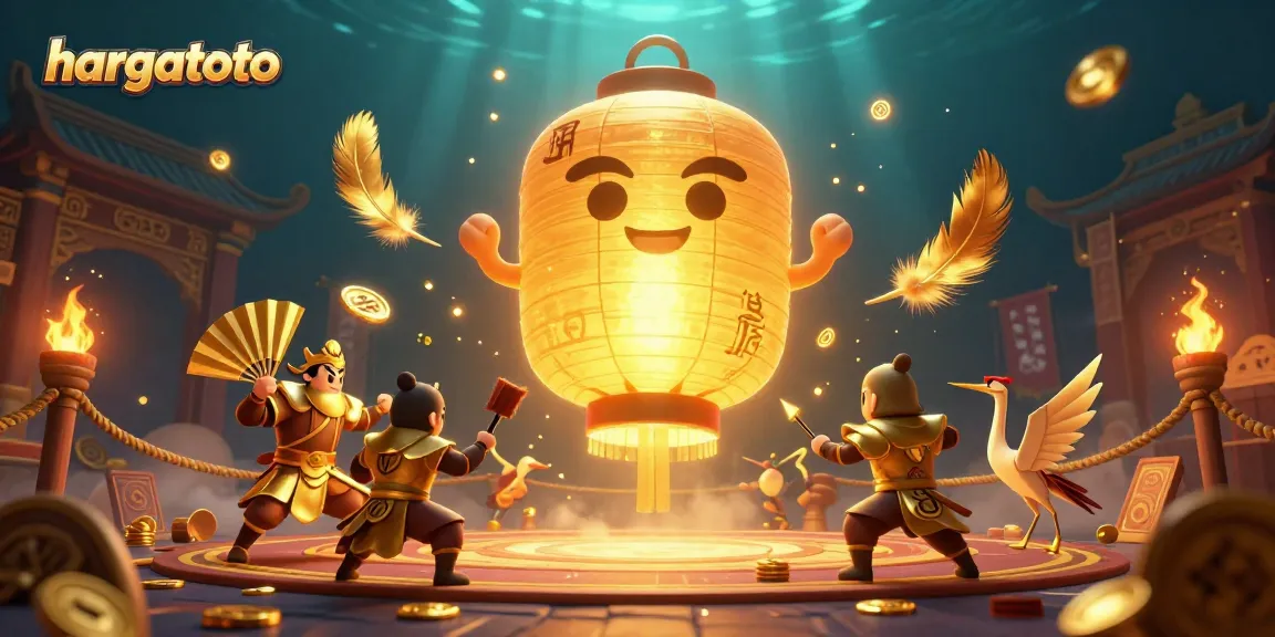 Engage with hargatoto casino experience featuring a glowing lantern spirit and paper warriors.