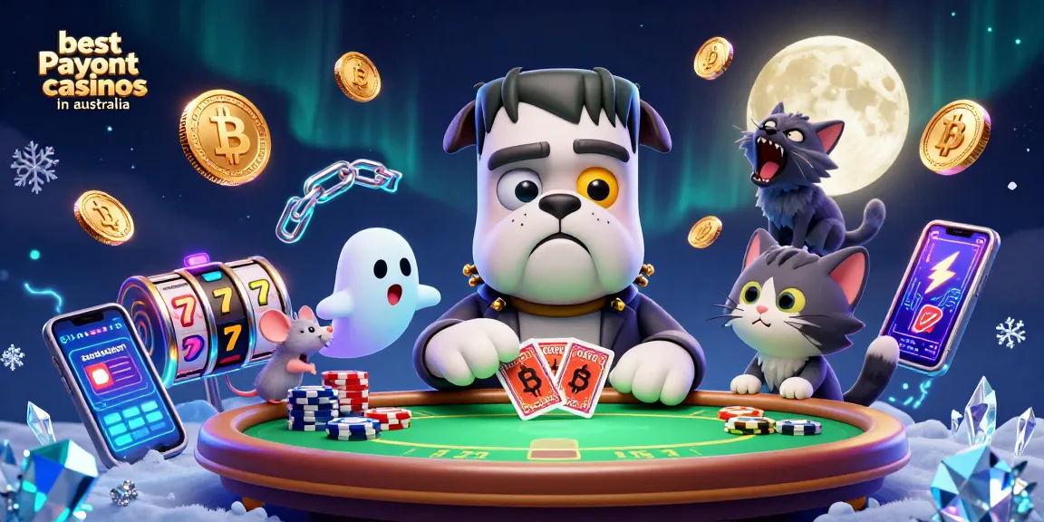 Engage with the best payout casinos in Australia through an exciting casino scene featuring unique characters.