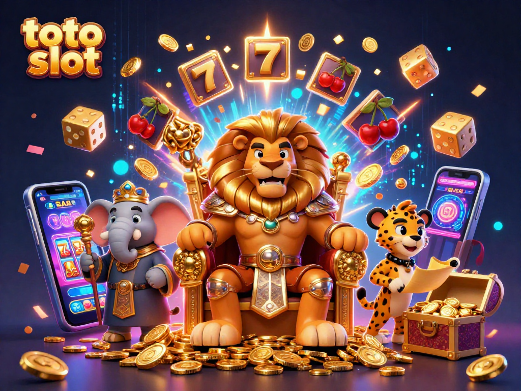 Menangkan jackpot dengan toto slot di mesin slot yang memukau penuh cahaya dan koin.