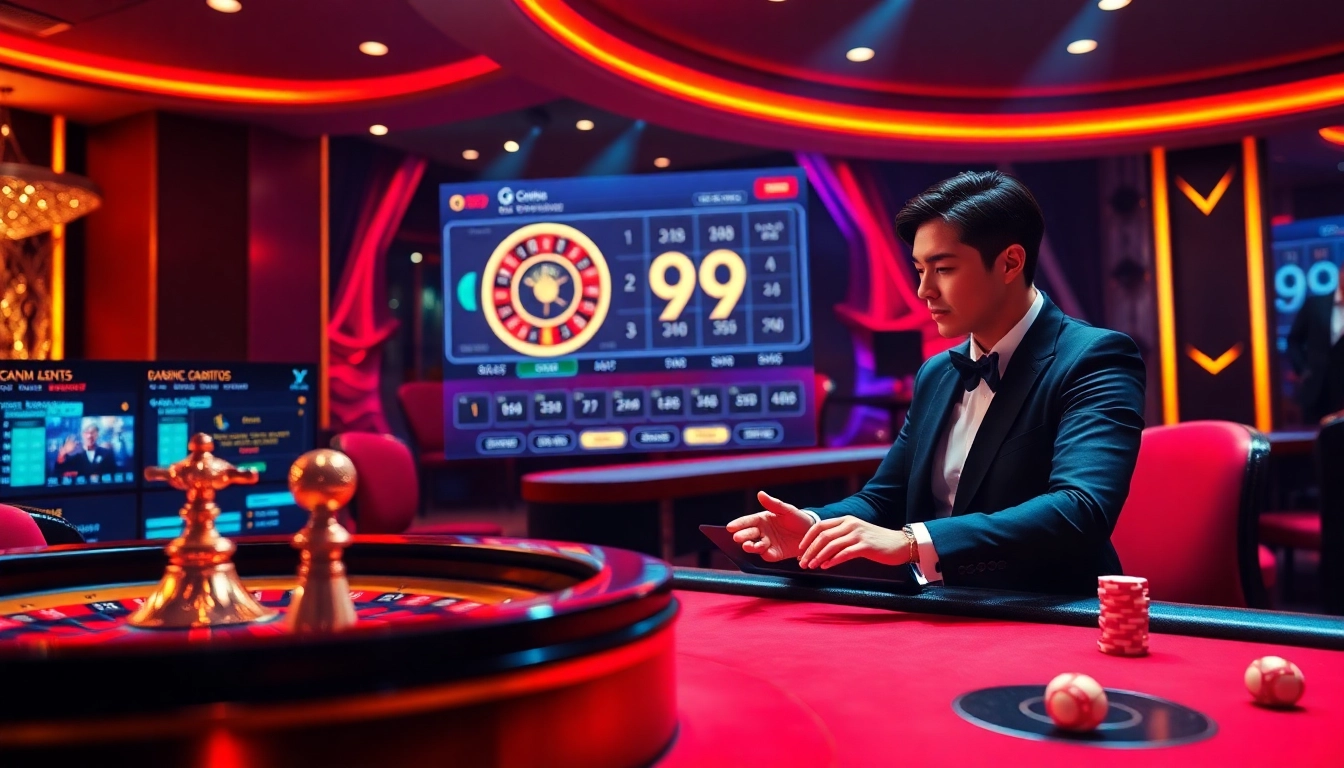 Experience the allure of go99 with an engaging casino scene featuring interactive gameplay and vibrant casino elements.