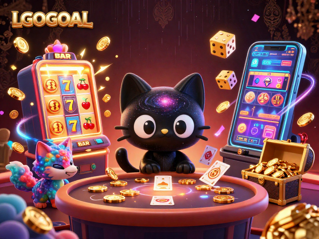 Experience the thrill with LGOGOAL's captivating cosmic casino atmosphere featuring dynamic gaming elements.