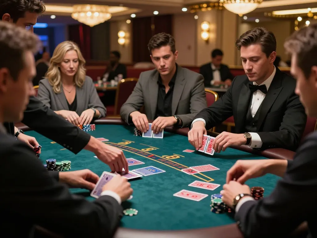 Players strategizing in Power Blackjack at SC88 with dealer in action
