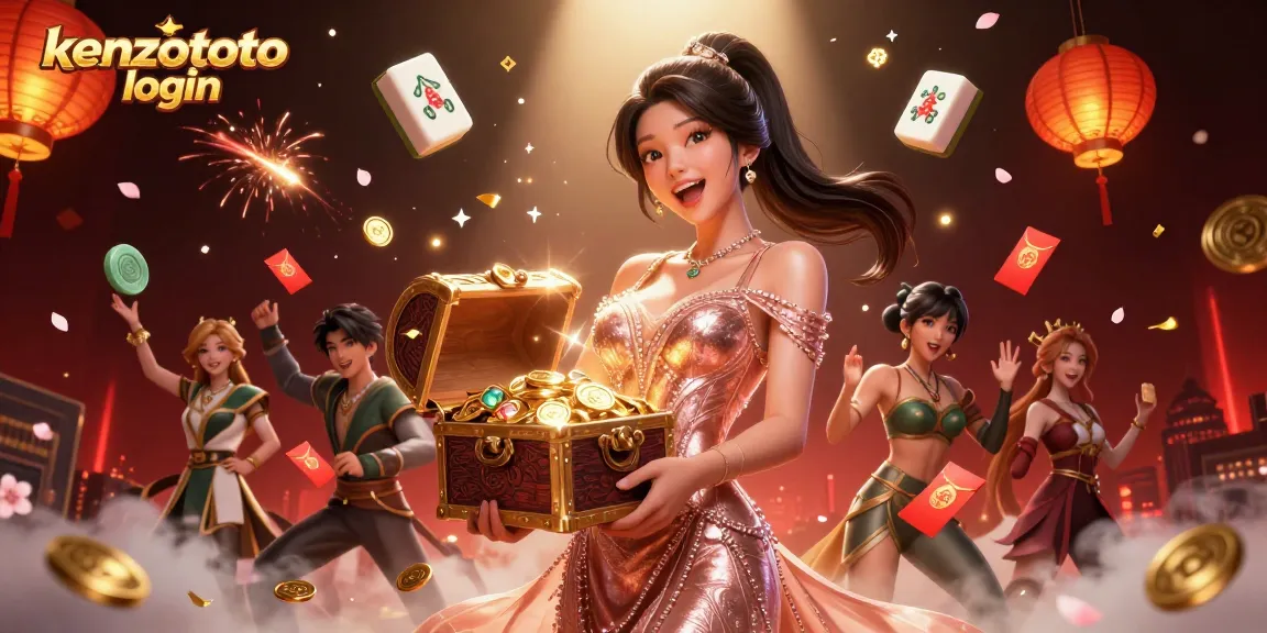 Play and win big at kenzototo login with overflowing treasures, vibrant game elements, and dynamic energy.
