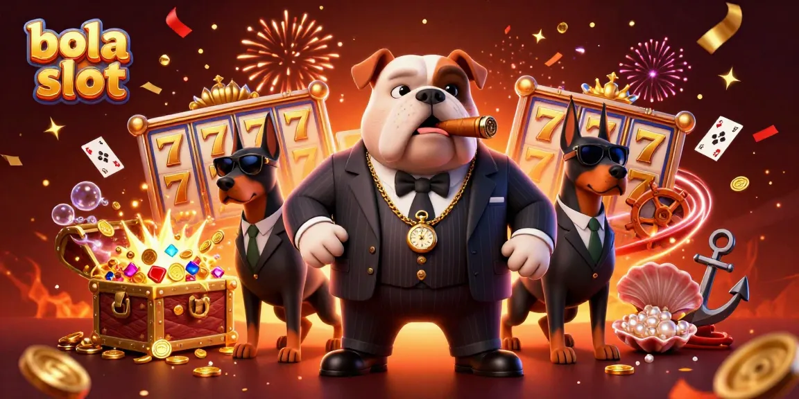 Engage in the thrilling world of bola slot with a captivating 3D digital illustration.