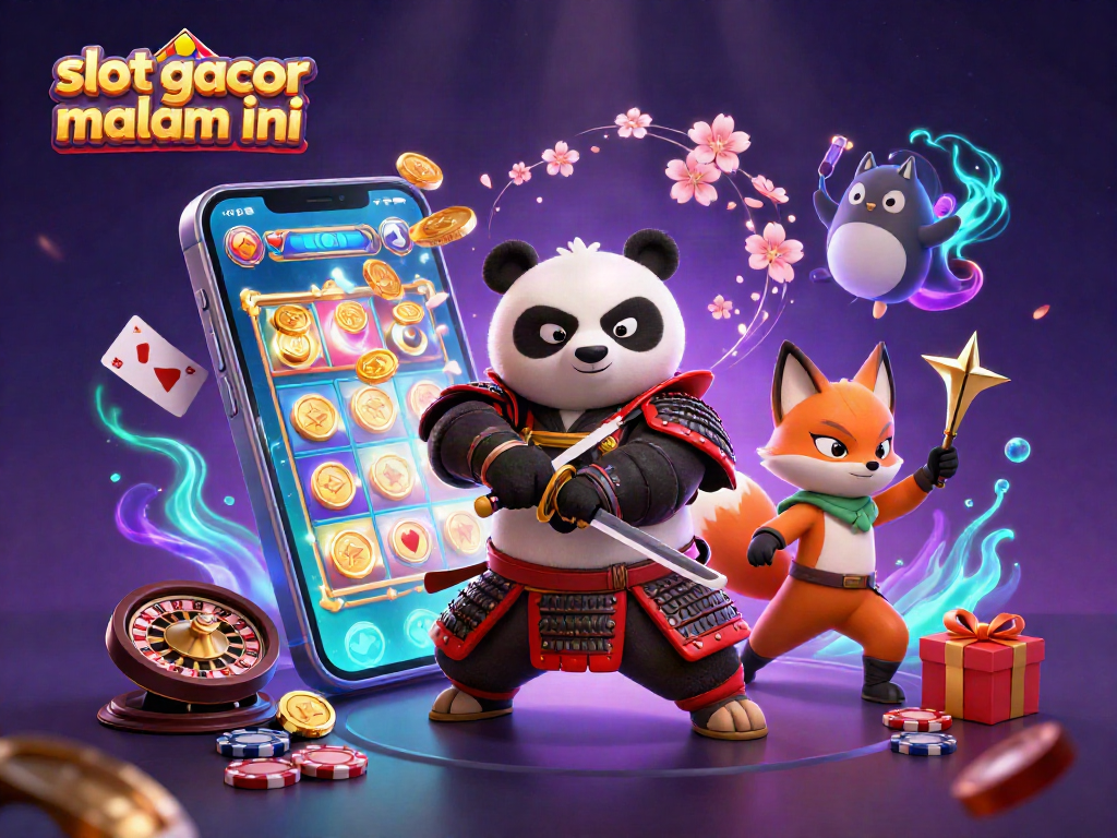 Menghadirkan slot gacor malam ini dengan karakter panda samurai, rubah ninja, dan tanuki berenergi.